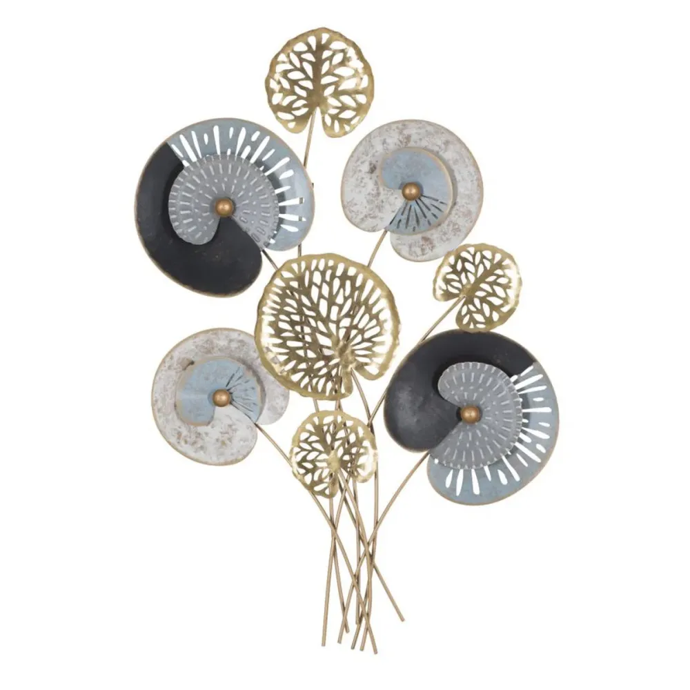 Panneau métallique 3D Nature – Décoration murale élégante avec motif de feuilles Mauro Ferretti