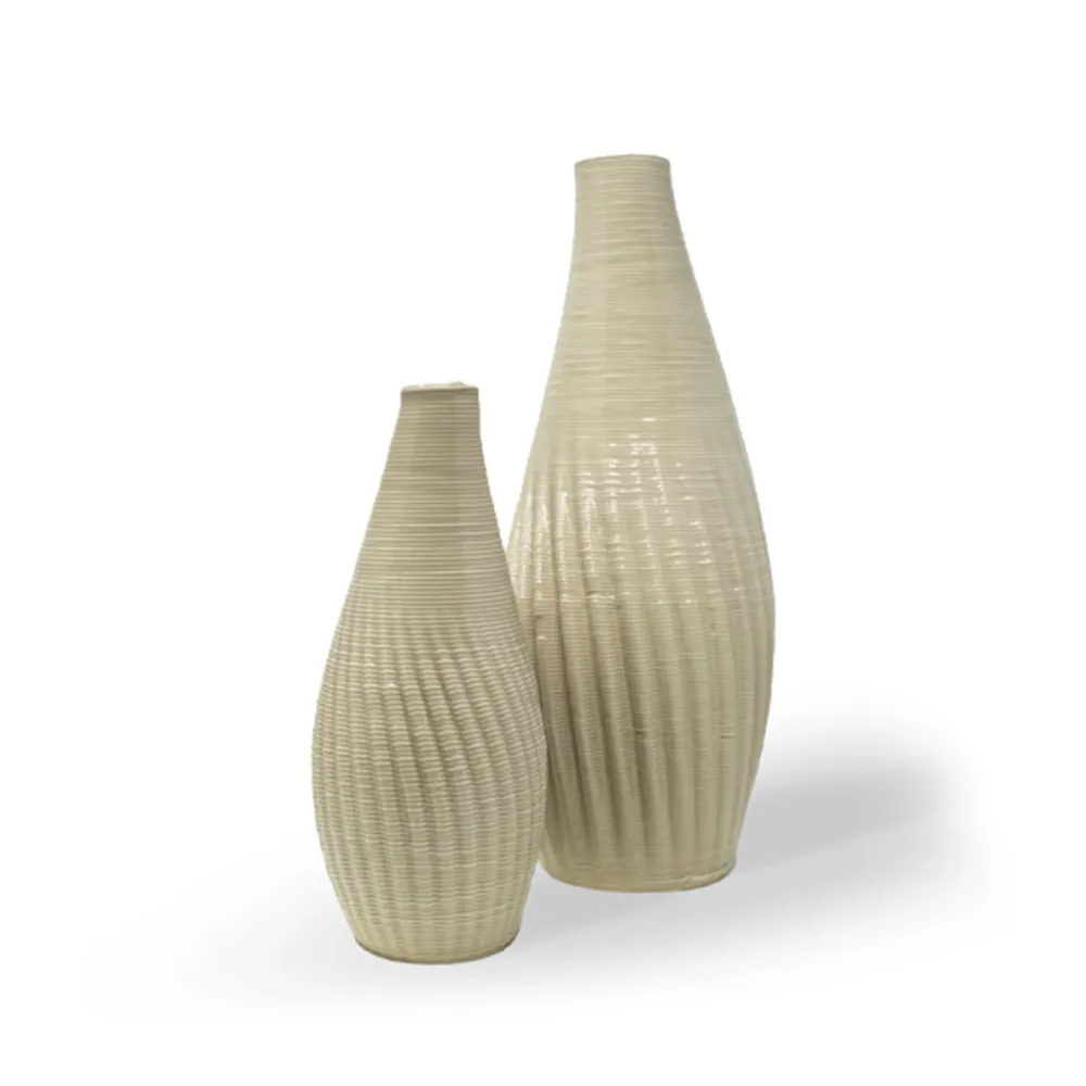 Vase imprimé en 3D BORA Ensemble de deux par Mediterranea Design