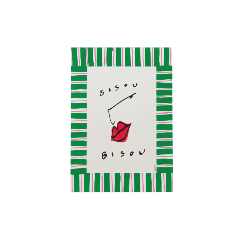 Affiche A3 Bisous Acrylic Edition - Green Striped Nephthys Illustrated
