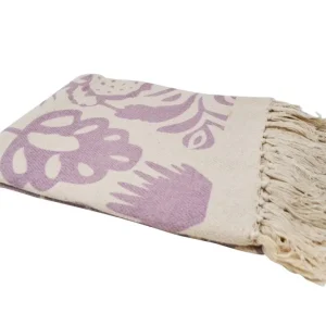 Jeté Motif Floral Lilac Nostalgia