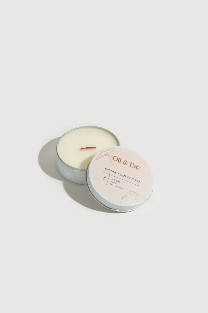 Bougie - Mangue + noix de coco (3 oz) Oli & Eve