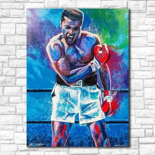 Poster boxeur Mohamed Ali la rage de vaincre