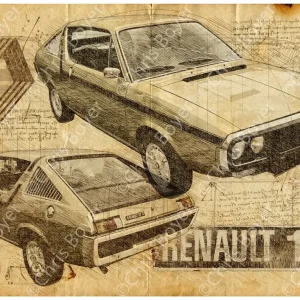 ART PRINT "DA VINCI" - RENAULT R17 - Ref : DV052