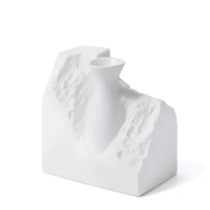 Le vase en céramique Mia Licia blanc 20x12x20 cm Selected Products - 871