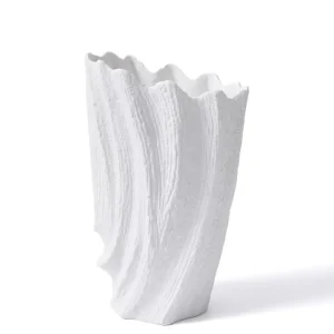 Le vase en céramique Mia Licia blanc 24x15x38 cm Selected Products - 871