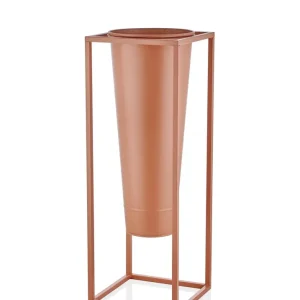 Le Vase et Pot de Fleur Mia Suelo Terre Cuite Cuivre 29x29x80 cm Selected Products - 871