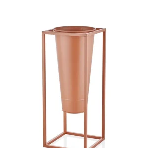 Le Vase et Pot de Fleurs Mia Suelo Terre Cuite Cuivre 29x29x70 cm Selected Products - 871