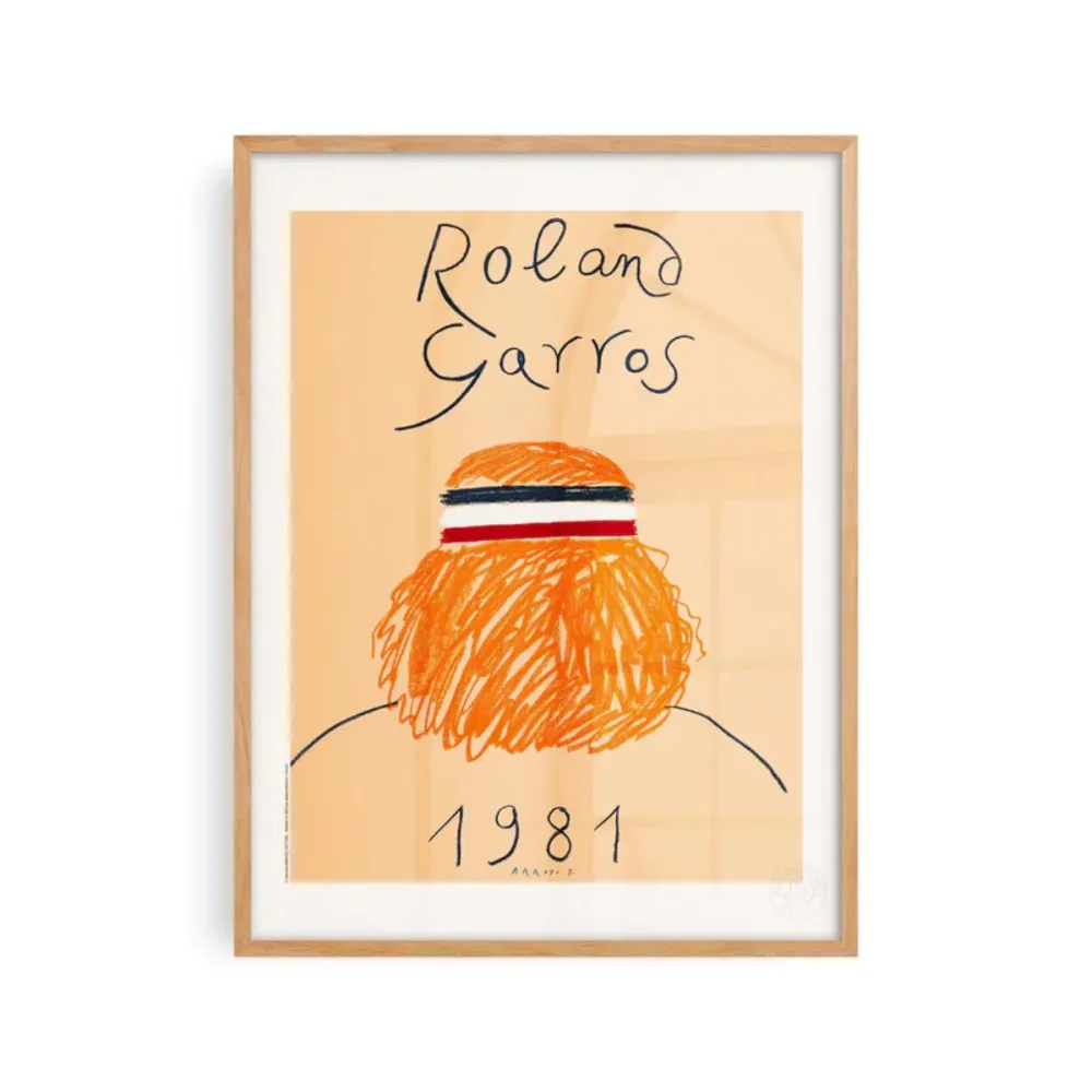 Affiche Roland-Garros 1981 - Eduardo Arroyo - 30 x 40 cm Sélectionné par Fleux