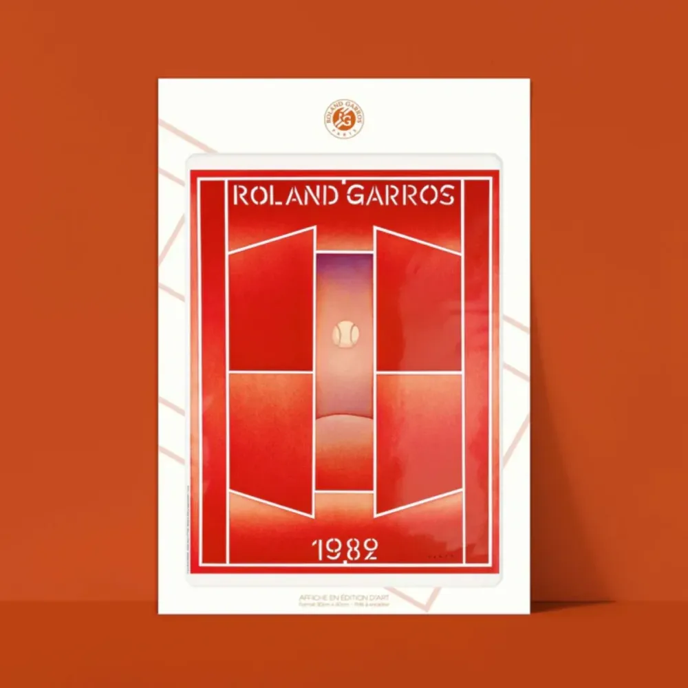 Affiche Roland-Garros 1982 - Jean-Michel Folon - 30 x 40 cm Sélectionné par Fleux