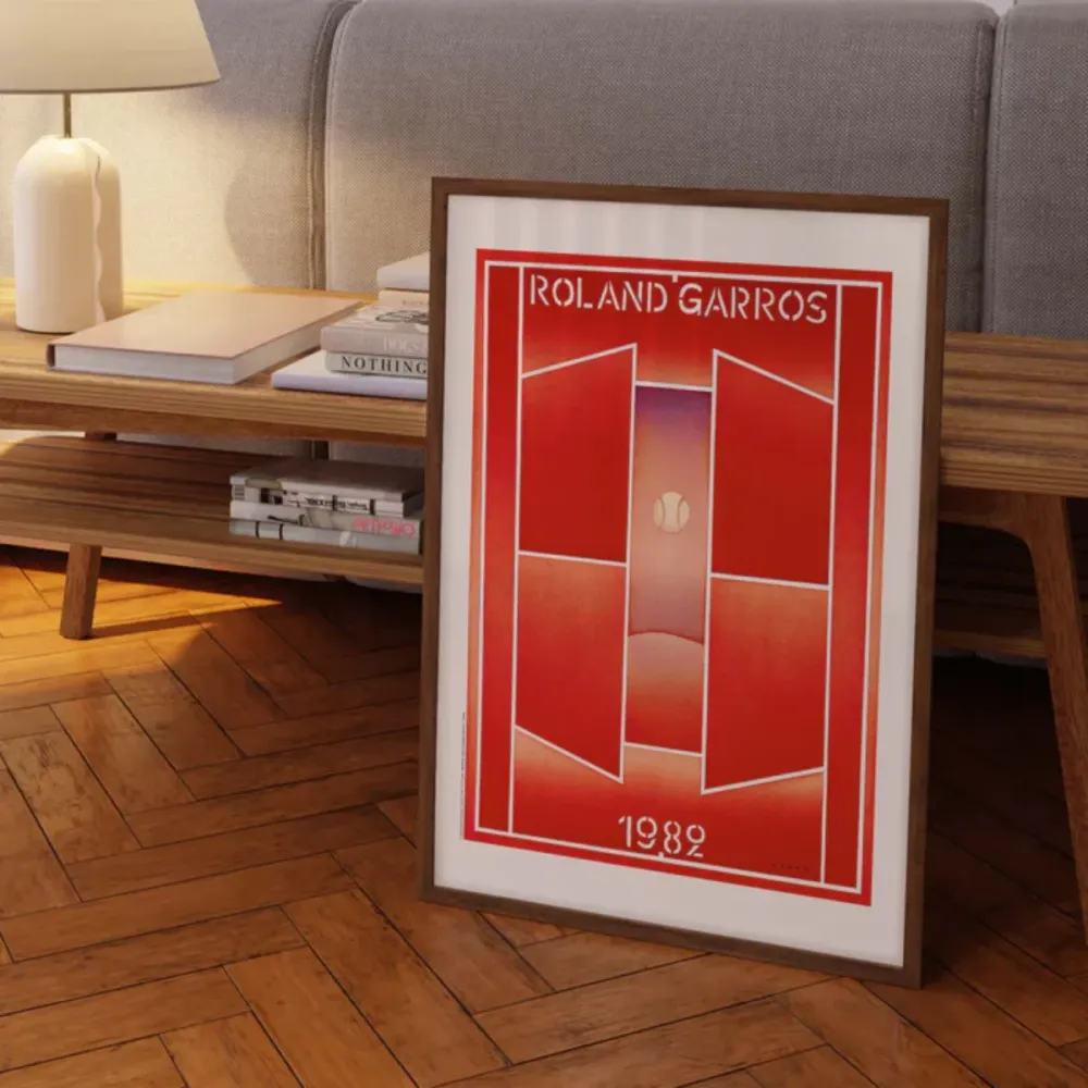 Affiche Roland-Garros 1982 - Jean-Michel Folon - 30 x 40 cm Sélectionné par Fleux