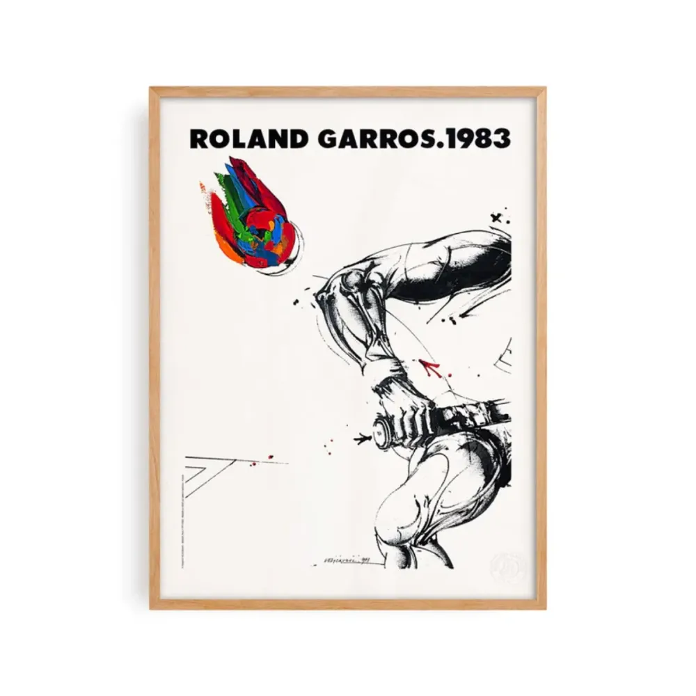 Affiche Roland-Garros 1983 - Vladimir Velickovic - 30 x 40 cm Sélectionné par Fleux