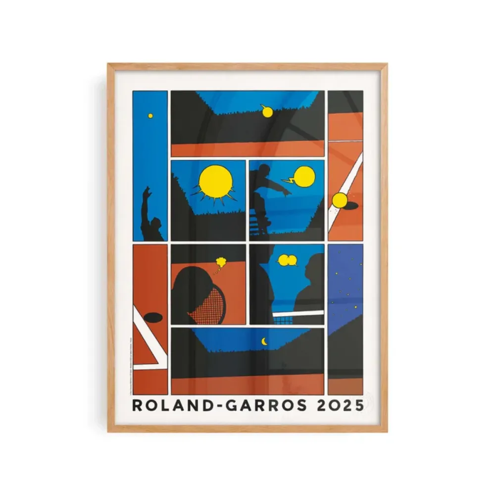 Affiche Roland-Garros 2025 - Marc-Antoine Mathieu - 30 x 40 cm Sélectionné par Fleux