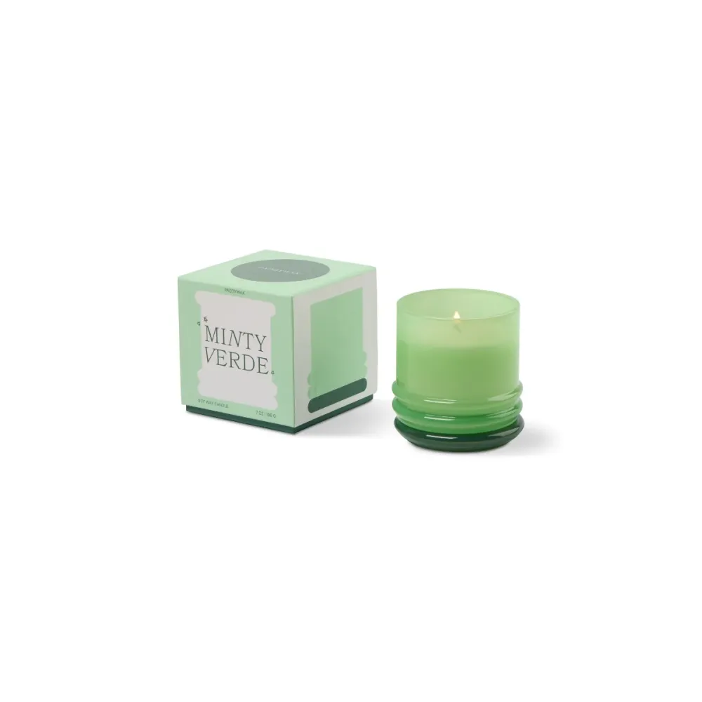 Bougie Stacked Bright Green and Dark Green - Minty Verde Sélectionné par Fleux