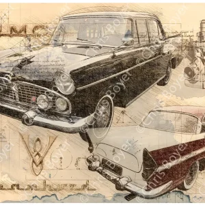 ART PRINT "DA VINCI" - SIMCA CHAMBORD - Ref : DV057