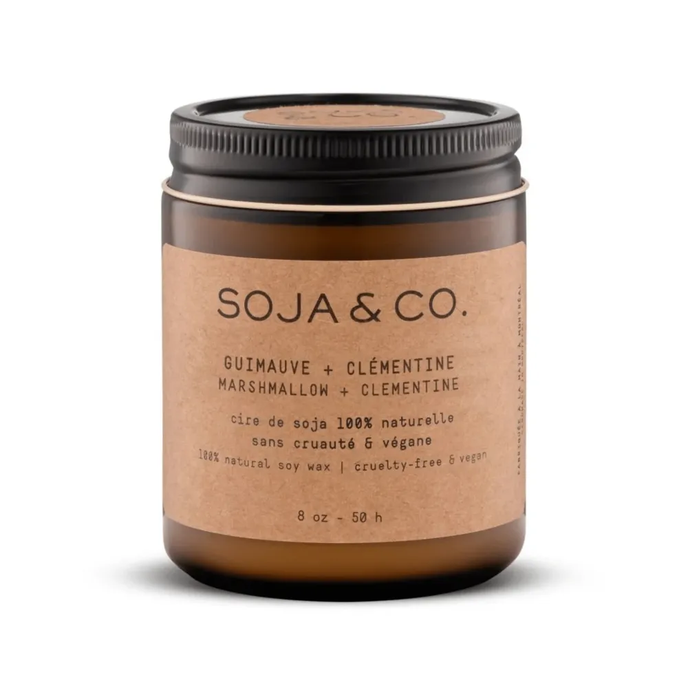 SOJA&CO. Bougie Guimauve + Clémentine - 8 oz