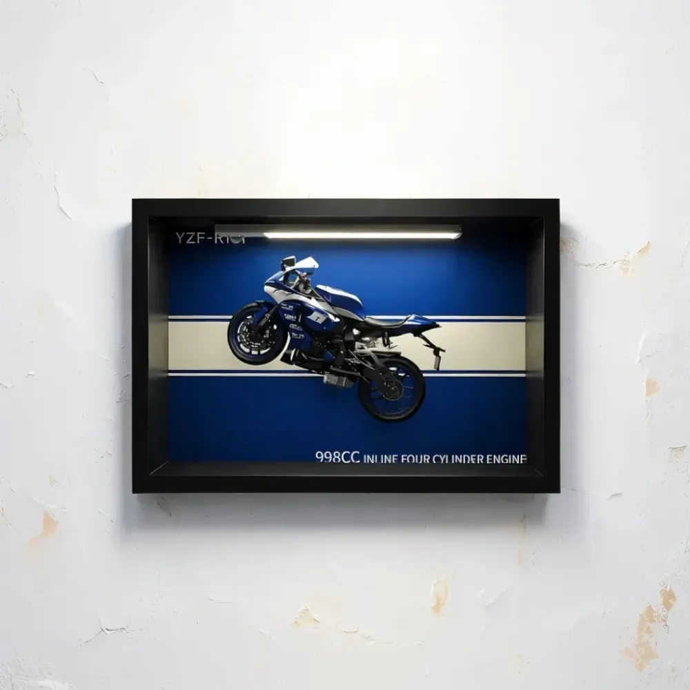 Tableau 3D LED YZF-R1M - Décoration murale moto