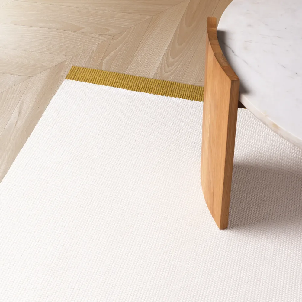 Tapis de luxe en bambou bicolore