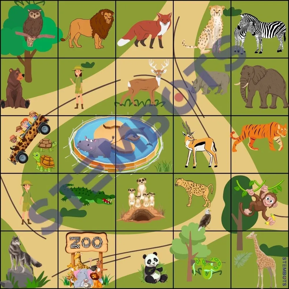 Tapis Zoo Bee-Bot et Blue-Bot