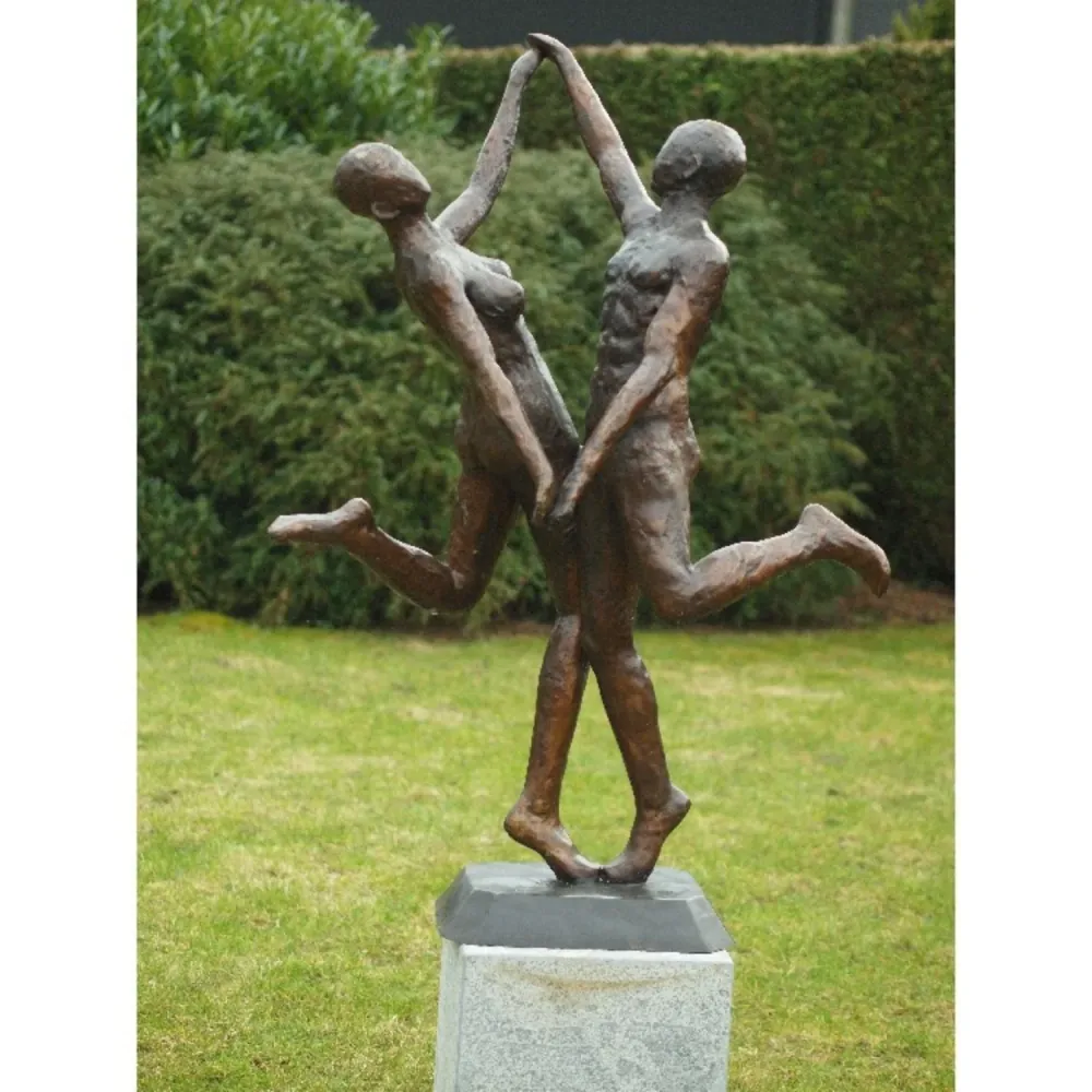 Sculpture en bronze Couple dansant moderne 135x65x95cm (HxLxL) Thermobrass