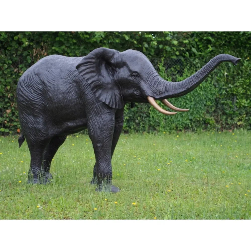 Statue en bronze Grand Éléphant 189x140x321cm (HxLxL) Thermobrass