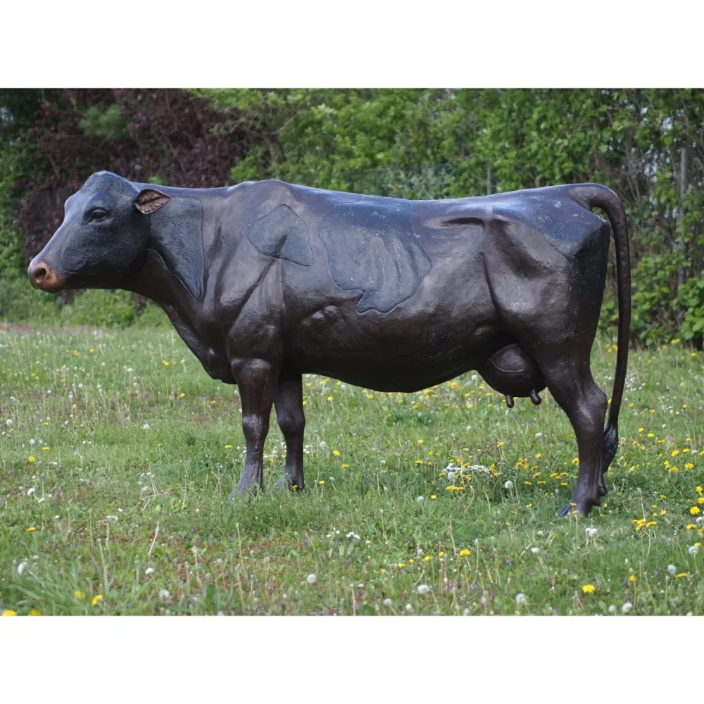 Statue en bronze Grande vache 152x71x260cm (HxLxL) Thermobrass