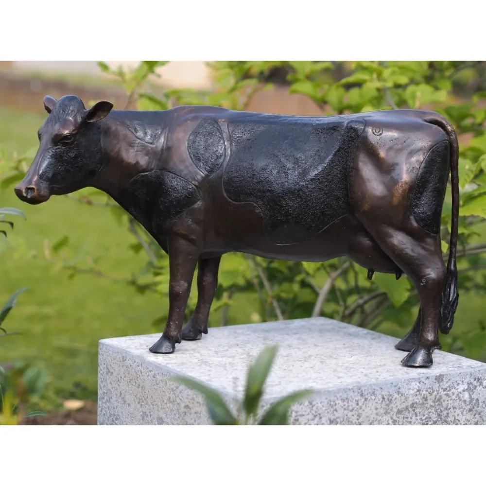 Statue en bronze Vache 35x14x58cm (HxLxL) Thermobrass