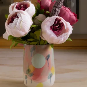 Vase droit vert nénuphar