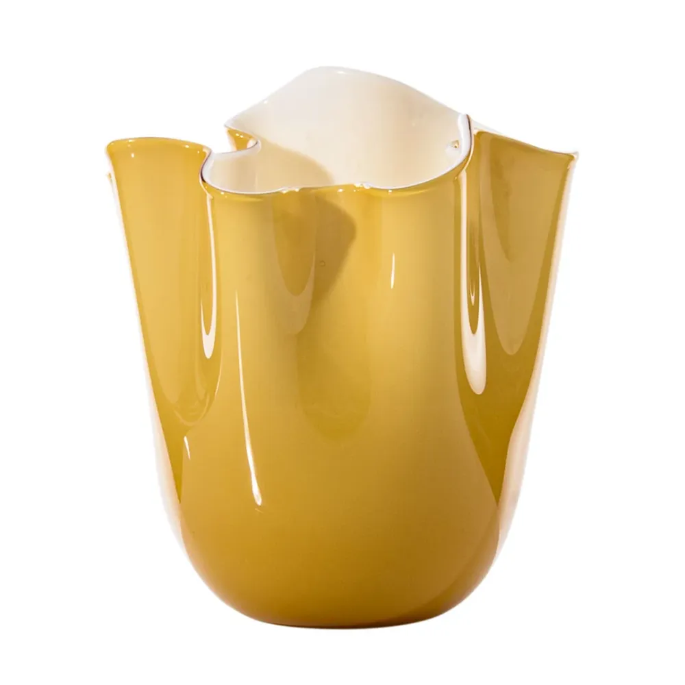 Vase en verre de Murano FAZZOLETTO par Fulvio Bianconi pour Venini