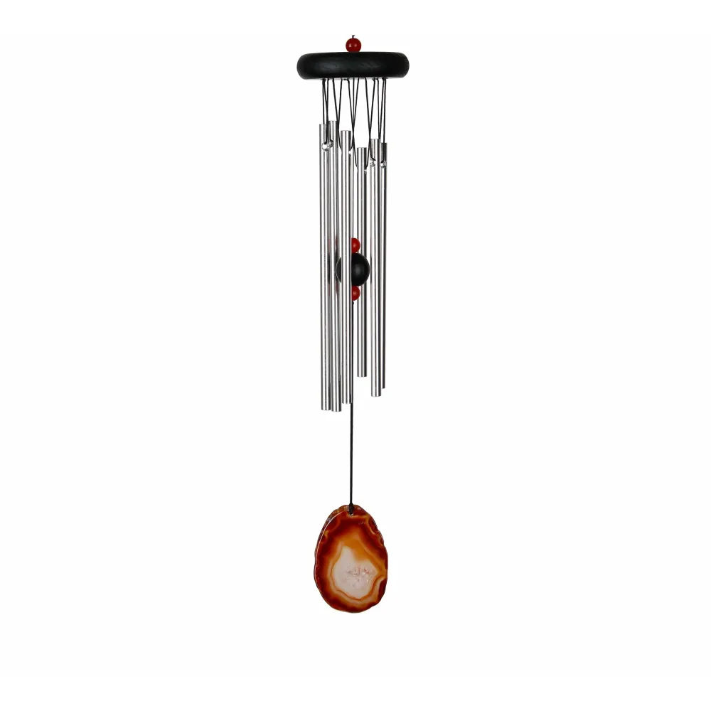 Carillon à Vent Agate Marron - 46CM Woodstock