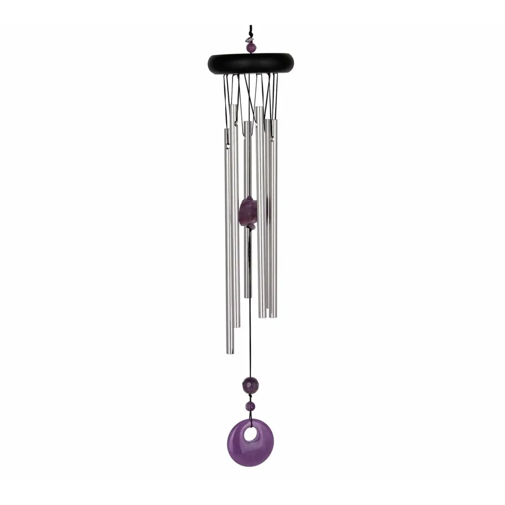 Carillon à Vent Chakras - Améthyste - 44CM Woodstock