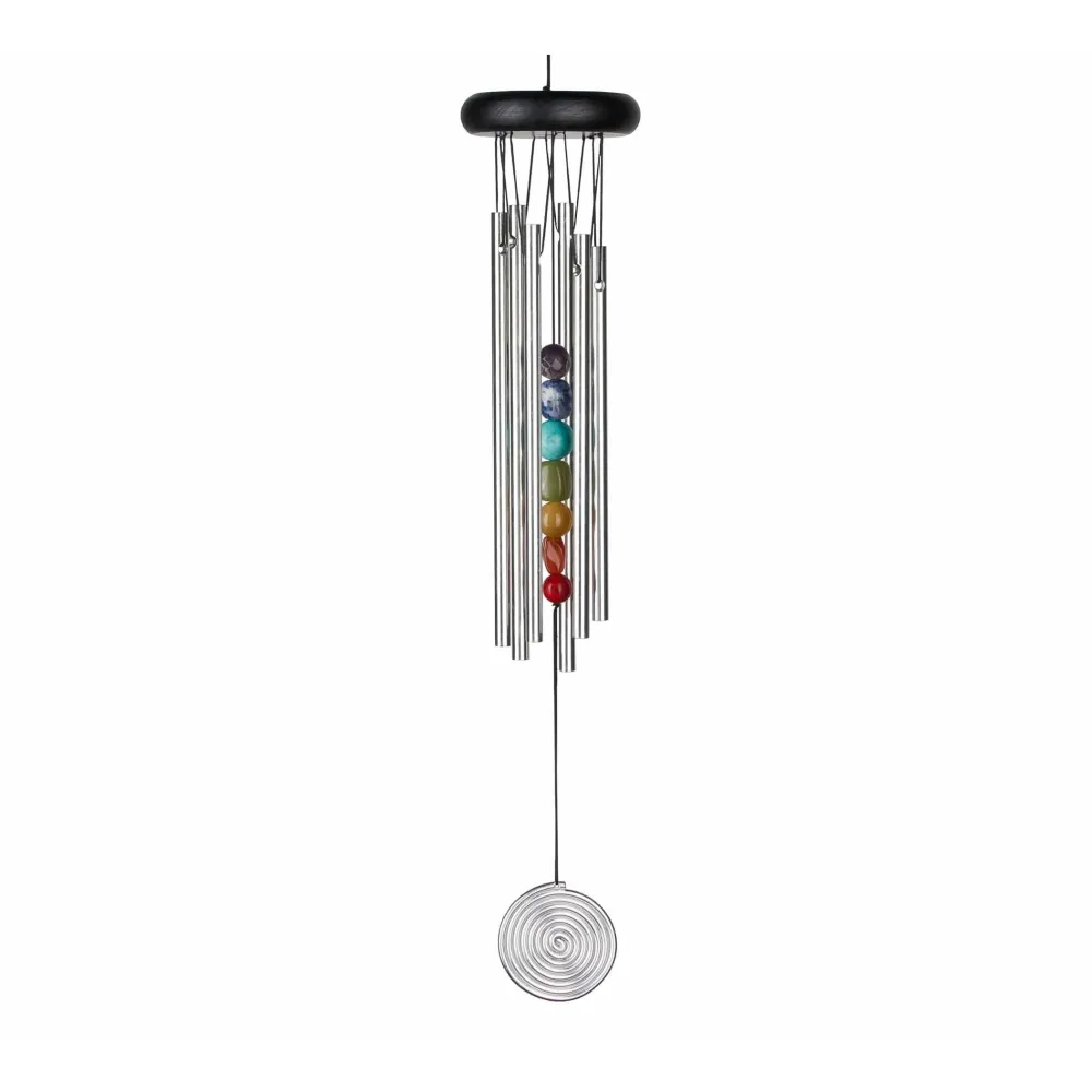 Carillon à Vent 7 Chakras - Argenté - 44CM Woodstock