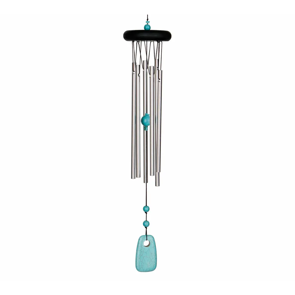 Carillon à Vent Chakras - Turquoise - 44CM Woodstock