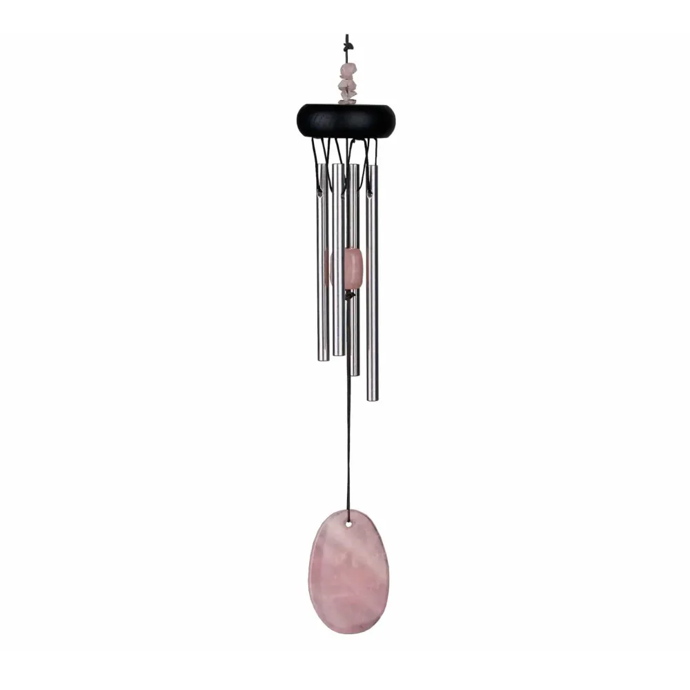 Carillon à Vent Quartz Rose Precious Stones - 29CM Woodstock