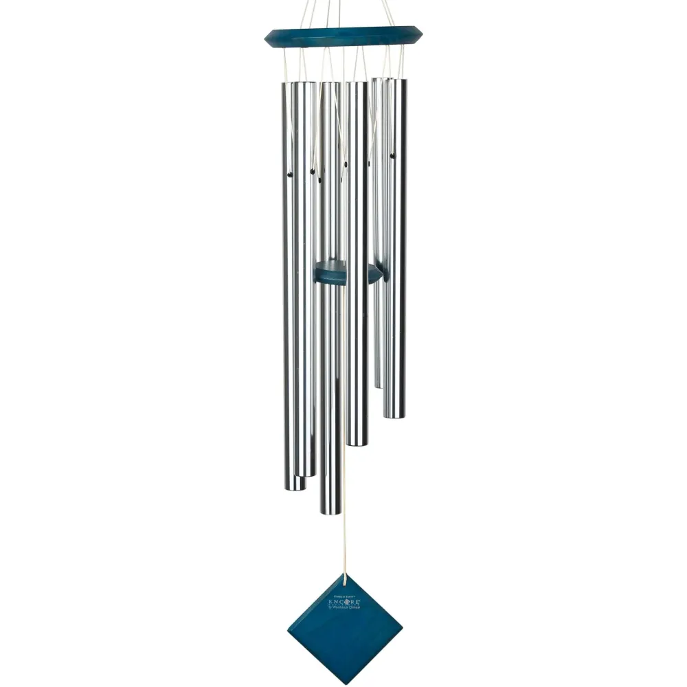 Carillon à Vent Terre - Argenté Bleu - 94CM Woodstock