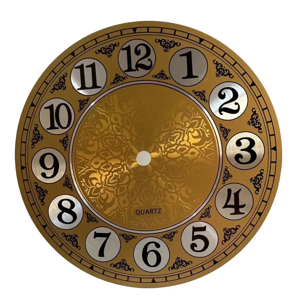 180mm Vintage en aluminium métal bricolage Quartz horloge murale cadran visage chiffre arabe salon décoratif décor à la ma...