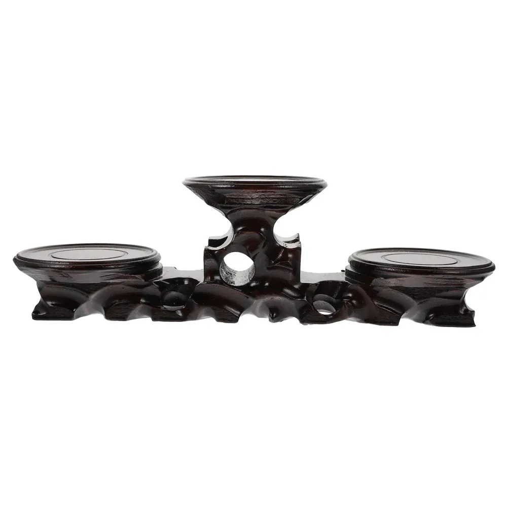 Base de statue de Jade décorative, 1 pièce, Base artisanale, support de rangement en bois