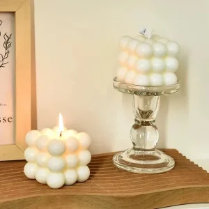 Bougie d'aromathérapie cube blanc atmosphère romantique bureau décoration de la maison cadeau créatif fait main bougie d'a...