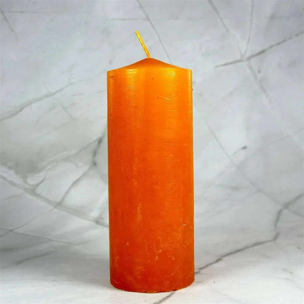 Bougie teintée masse orange