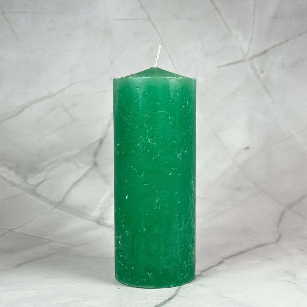 Bougie teintée masse verte