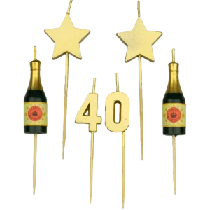 Bougies 40 ans Champagne 17.5cm
