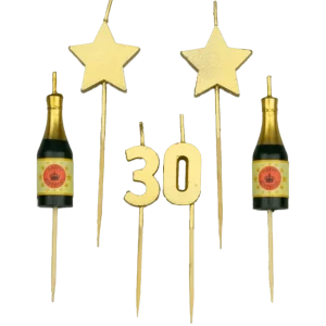 Bougies 30 ans Champagne 17.5cm