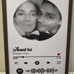 Cadre Spotify Personnalisé avec Photo et Code Scannable – Cadeau Musique Unique
