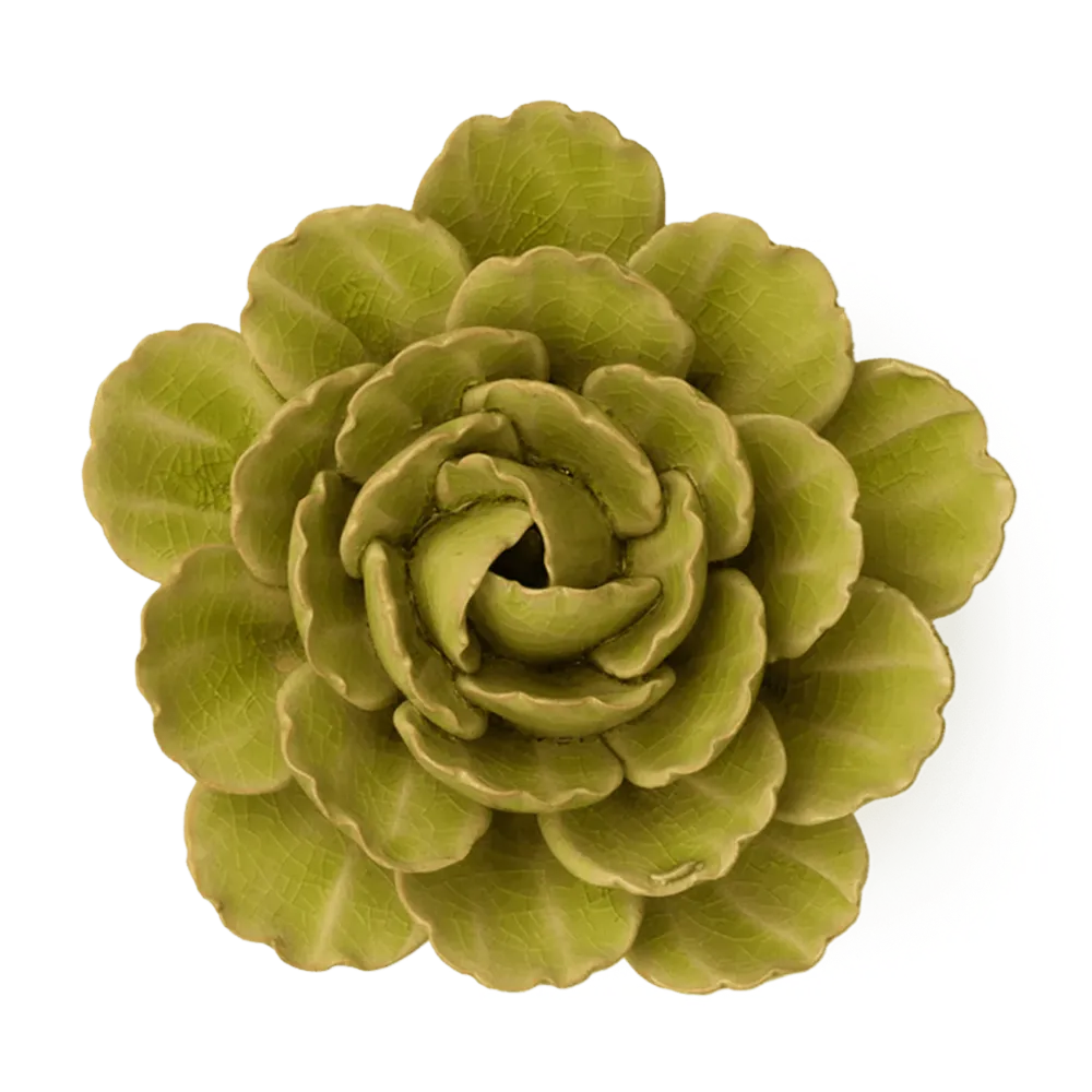 CERAMIC FLOWER YELLOX PEONY