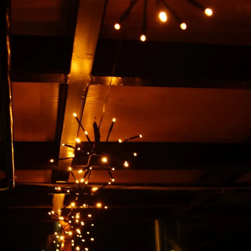 Éclairage LED de Noël en grappe - 2 mètres - blanc chaud - 100 LED