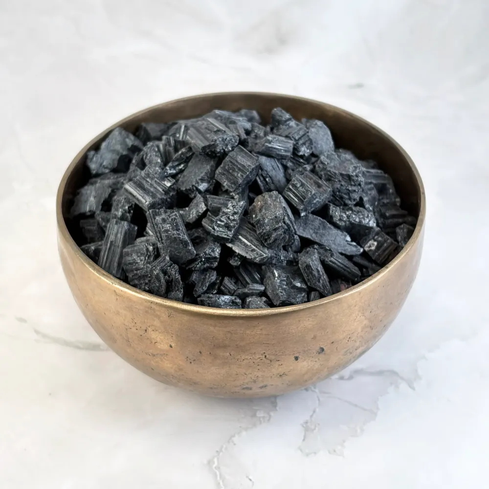 Éclats bruts de Tourmaline Noire