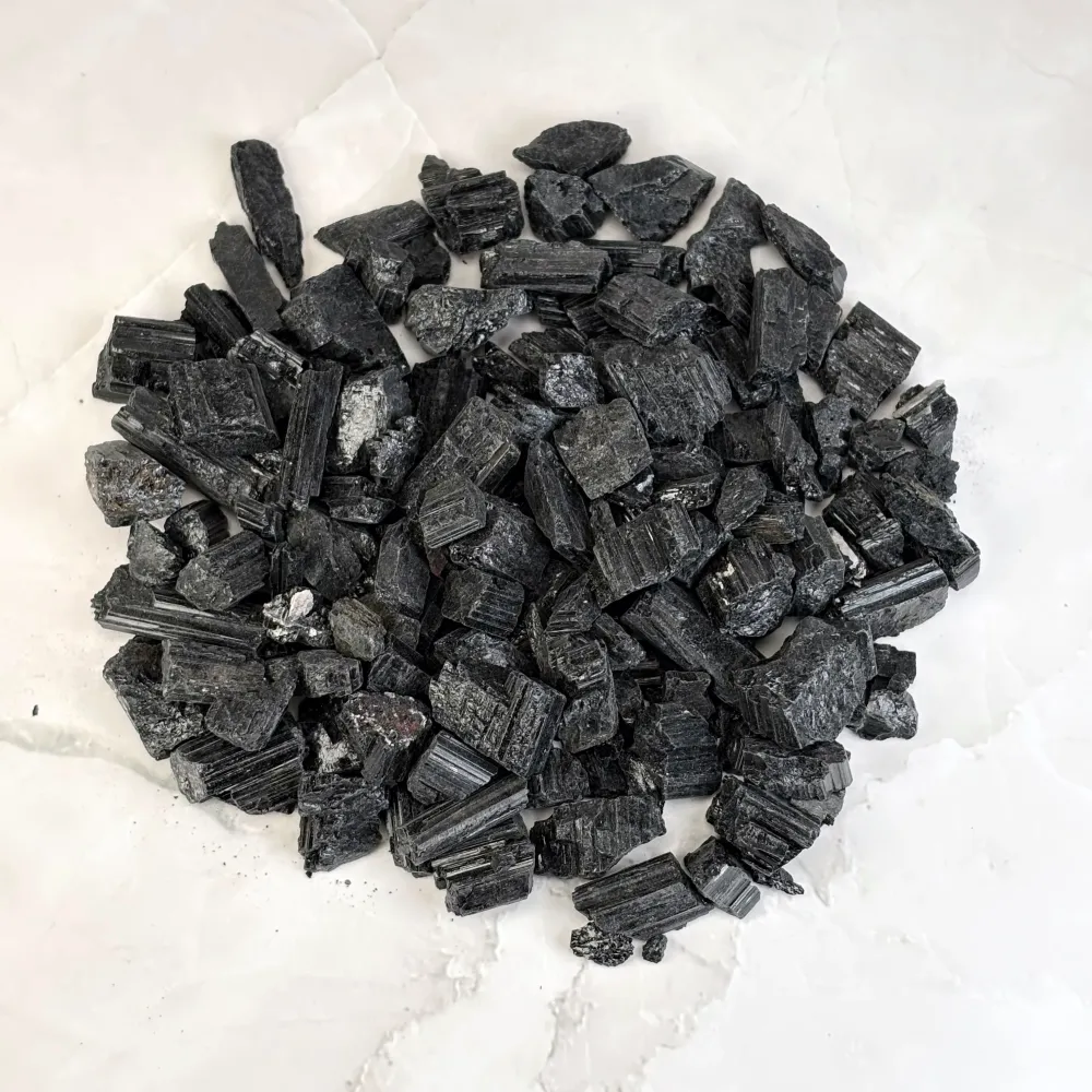 Éclats bruts de Tourmaline Noire