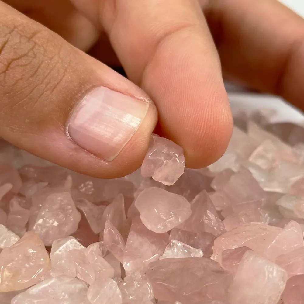 Éclats roulés de Quartz Rose