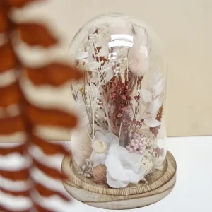 Cloche fleurie personnalisable - fleurs séchées & stabilisées