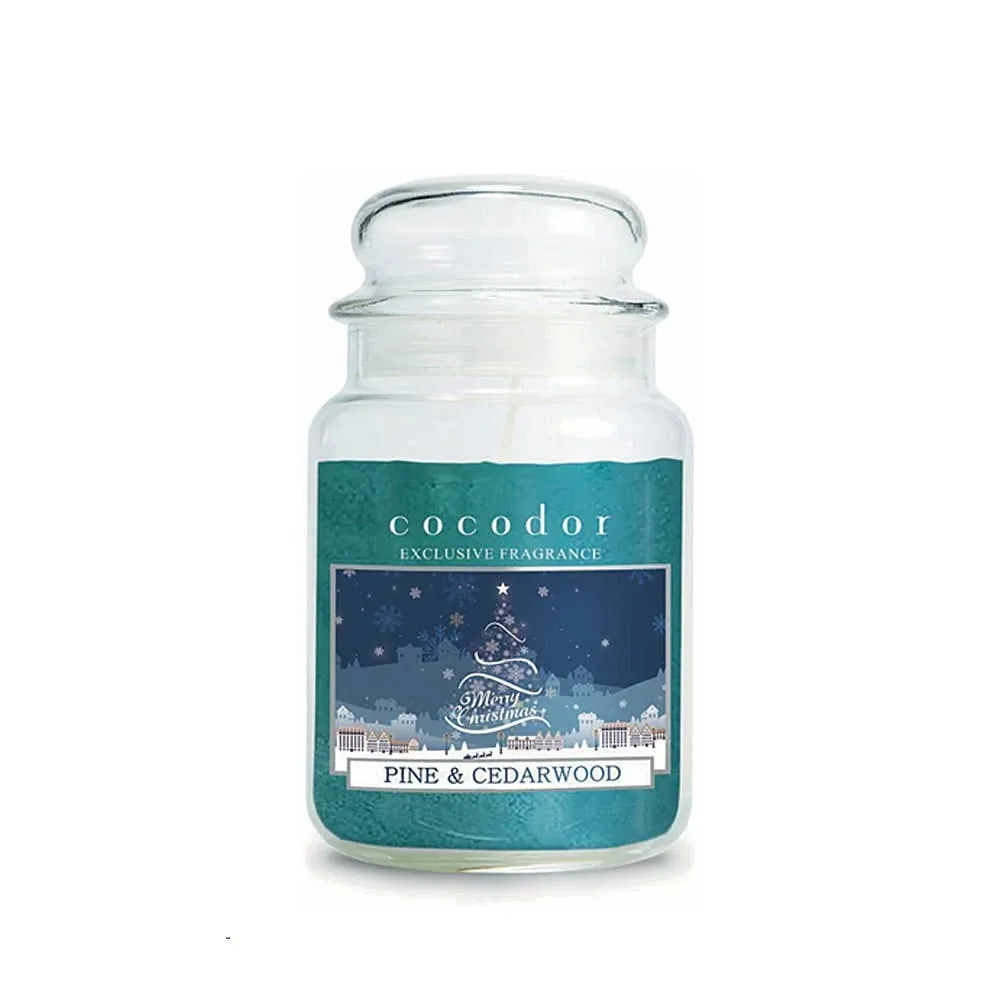 Cocodor Grande bougie parfumée Pin et bois de cèdre