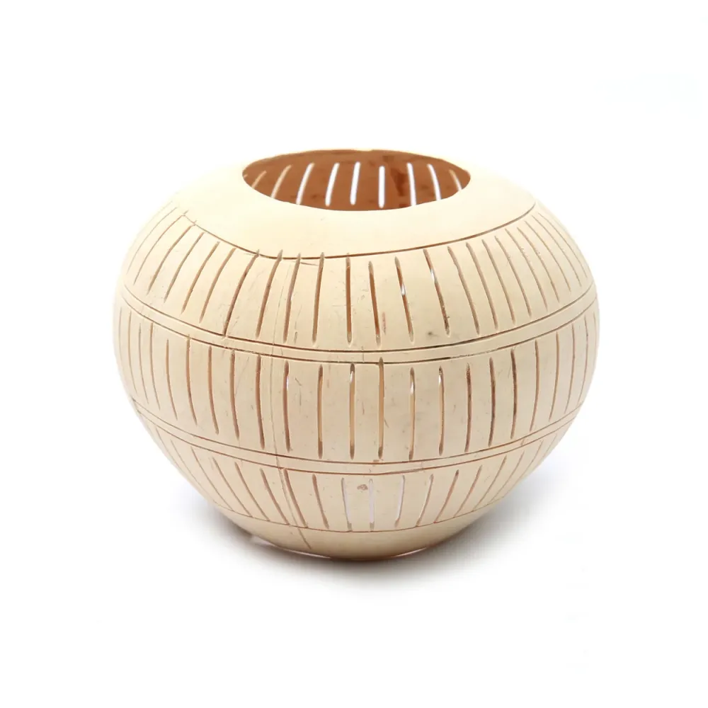 COCONUT STRIPE Bougeoir-Naturel